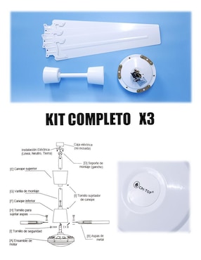 Ventilador de techo Cm Top con control remoto 5 velocidades