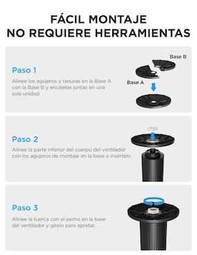 Ventilador de torre Midea con control remoto 3 velocidades
