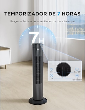 Ventilador de torre Midea con control remoto 3 velocidades