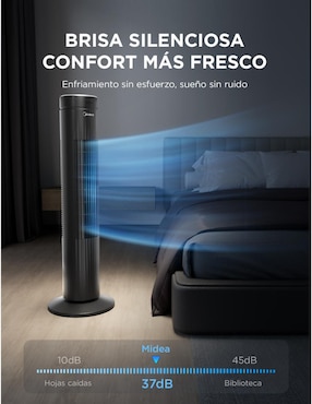 Ventilador de torre Midea con control remoto 3 velocidades