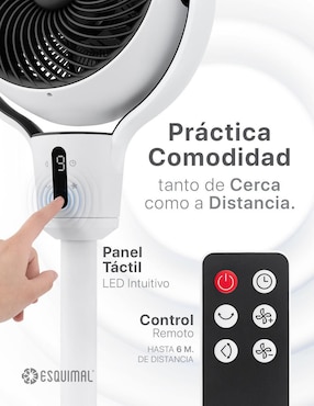 Ventilador de pedestal Esquimal con control remoto 9 velocidades