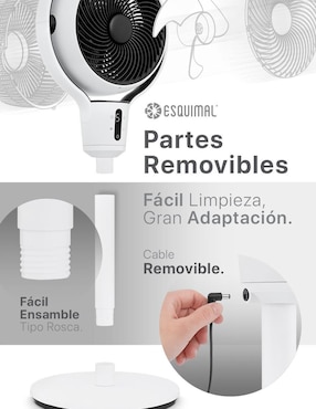 Ventilador de pedestal Esquimal con control remoto 9 velocidades