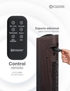Ventilador de torre Esquimal con control remoto 3 velocidades