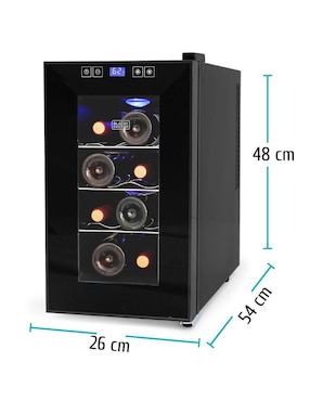 Enfriador de vinos Black + Decker capacidad 8 botellas