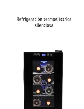 Enfriador de vinos Black + Decker capacidad 8 botellas