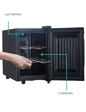 Cava de vinos Black + Decker Bd60316 capacidad 6 botellas