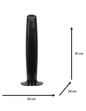 Ventilador de torre Black + Decker con control remoto 3 velocidades