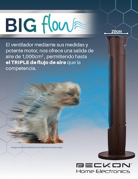 Ventilador de torre Beckon con control remoto 3 velocidades