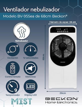 Ventilador de torre Beckon con control remoto 12 velocidades