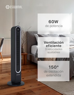 Ventilador de torre Esquimal con control remoto 3 velocidades