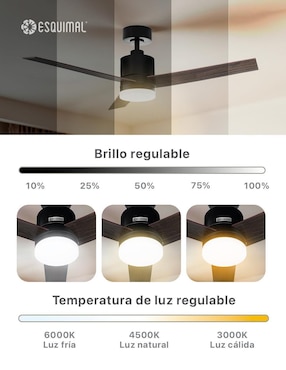 Ventilador de techo Esquimal con control remoto 6 velocidades
