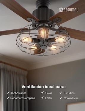 Ventilador de techo Esquimal con control remoto 6 velocidades