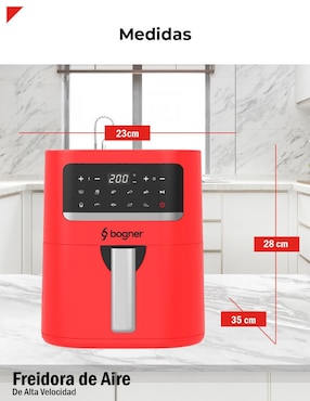 Freidora de aire con compartimento único Bogner 3.3 L baf03