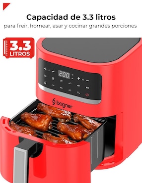 Freidora de aire con compartimento único Bogner 3.3 L baf03