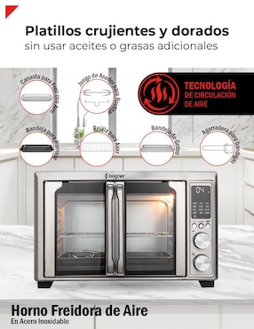 Horno eléctrico freidora Bogner BAF300 30 L