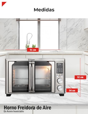 Horno eléctrico freidora Bogner BAF300 30 L