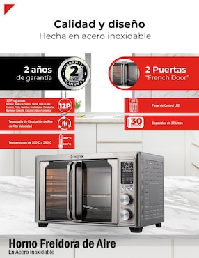 Horno eléctrico freidora Bogner BAF300 30 L