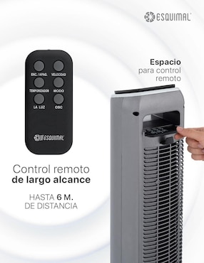 Ventilador de torre Esquimal con control remoto 2 velocidades
