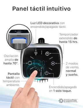 Ventilador de torre Esquimal con control remoto 2 velocidades