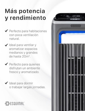 Ventilador de torre Esquimal con control remoto 2 velocidades