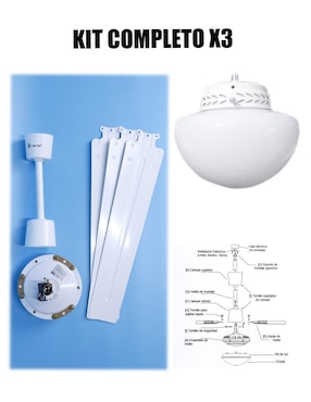 Ventilador de techo CM Top con control remoto 5 velocidades