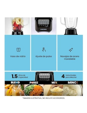 Licuadora Chefman RJ27-15GPI-NE 4 velocidades