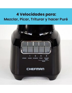 Licuadora Chefman RJ27-15GPI-NE 4 velocidades