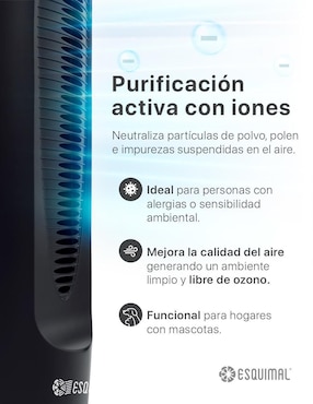 Ventilador de torre Esquimal con control remoto 3 velocidades