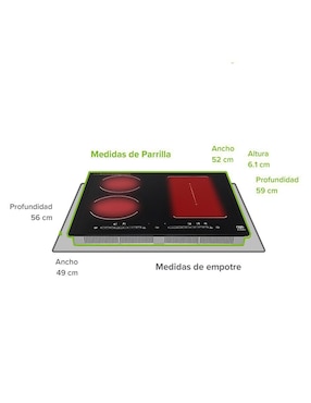 Parrilla de inducción Avera PIVF1 de vidrio