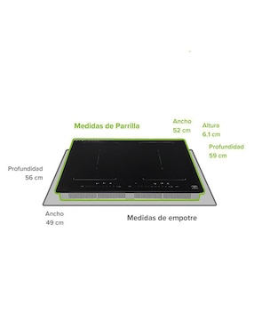 Parrilla de inducción Avera PIVF2 de vidrio
