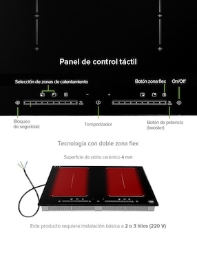 Parrilla de inducción Avera PIVF2 de vidrio