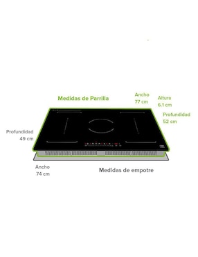 Parrilla de inducción Avera PIVF3 de vidrio