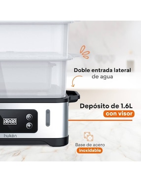 Vaporera Eléctrica Masterchef Power-Steam 360 Hukën MK-FS-12L