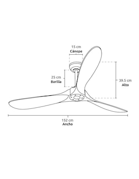Ventilador de techo Masterfan con control remoto 3 velocidades