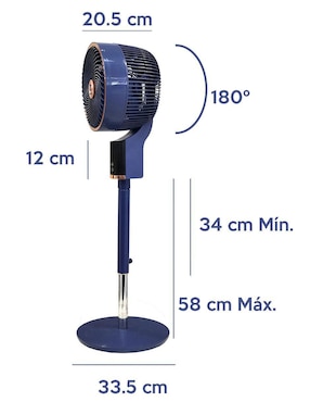 Ventilador de piso Ventus con control remoto 3 velocidades