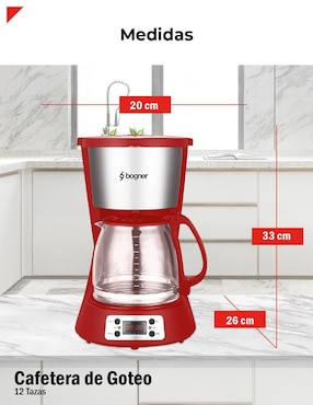Cafetera de goteo Bogner BDCM12R