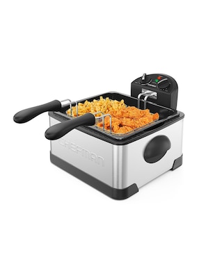 Freidora de aceite con compartimento doble Chefman Freidoras de Aceite 4.2L RJ07-45-SS-MX-V2 nuevo
