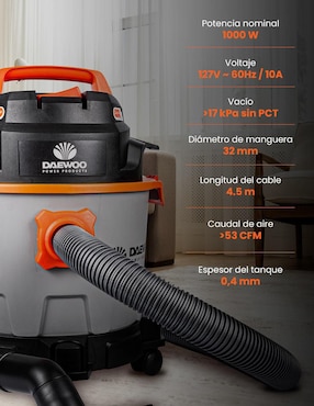 Aspiradora wet & dry Daewoo davc90-10l 10 litros