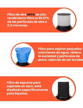 Aspiradora wet & dry Daewoo davc90-10l 10 litros