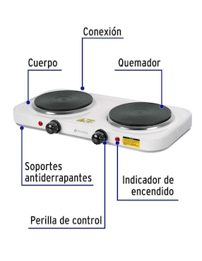 Parrilla eléctrica Volteck de acero