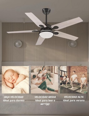 Ventilador de techo Megaluz con control remoto 6 velocidades