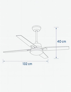 Ventilador de techo Megaluz con control remoto 6 velocidades