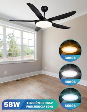 Ventilador de techo Megaluz con control remoto 6 velocidades
