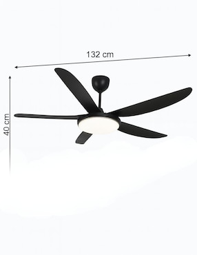 Ventilador de techo Megaluz con control remoto 6 velocidades