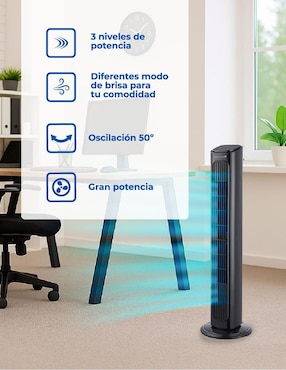 Ventilador de torre Narvik con control remoto 3 velocidades