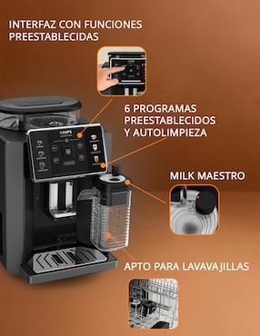 Cafetera super automática Krups sensation EA912HMX