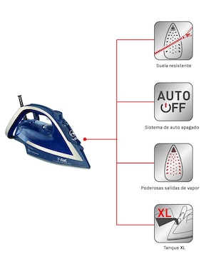 Set plancha T-Fal FV68DT20B2S suela Durilium airglide