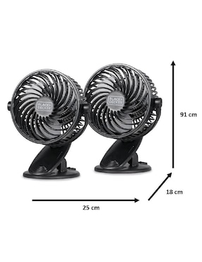 Ventilador de mesa Black + Decker 3 velocidades