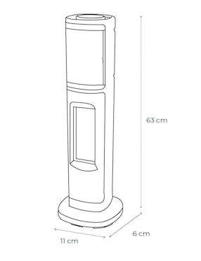 Calefactor torre cerámico eléctrico Red Fan de 110 V - 127 V