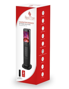 Calefactor torre cerámico eléctrico Red Fan de 110 V - 127 V